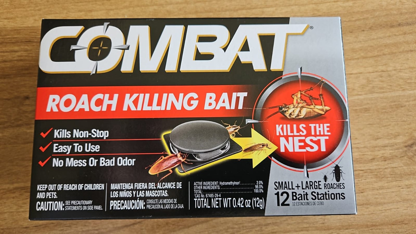 100pcs Combat Roach Killer (35X Syringe, 65X Bait)