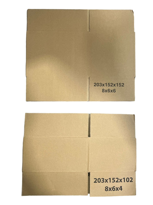 300X Pack Cardboard Boxes 8x6x4 Inch