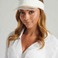 96 X Cream Cotton Visor With Clear Peak ONE SIZE