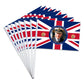 10 x 50 Pack King Charles III Hand Waving Flag Union Jack