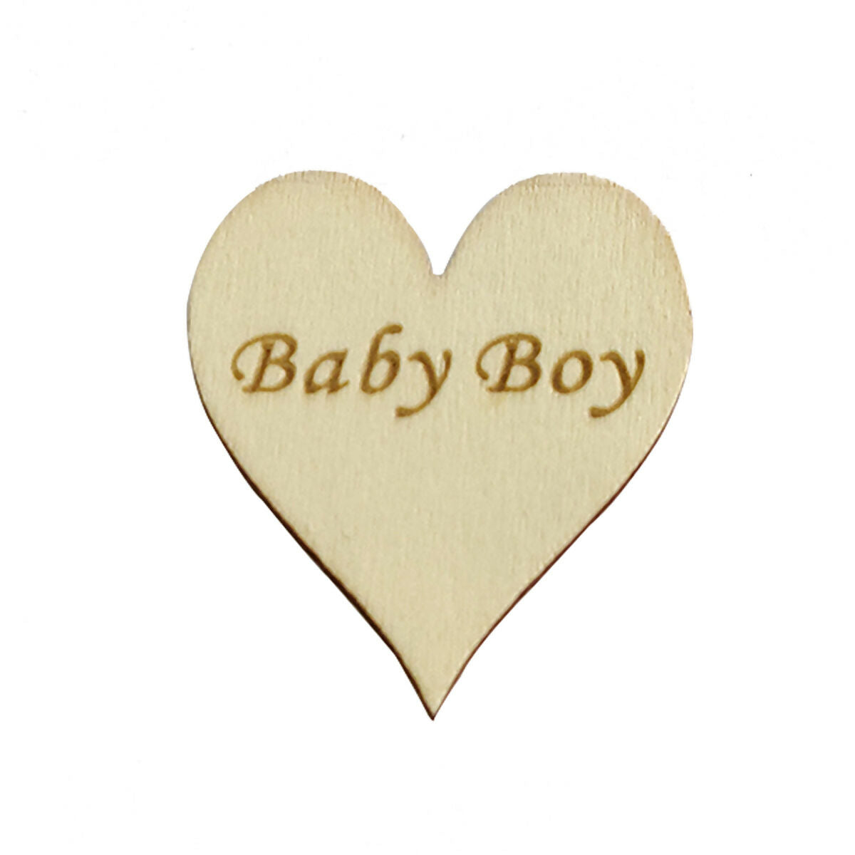 5000 Wooden Heart Embellishment Engraved Word Baby Boy