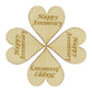 5000 Wooden Heart Embellishment Engraved Word Happy Anniversary