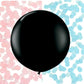 60pcs Black 36" Gender Reveal Balloon with Blue & Pink Confetti