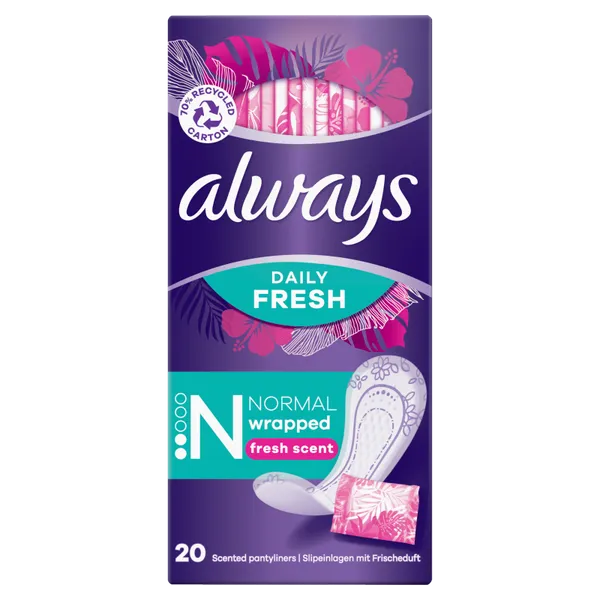 250 X Always Dailys Fresh scent singles to go NO VAT