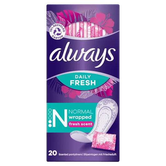 1362 X Always Dailys Fresh scent singles to go NO VAT