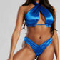 60 X Cobalt Bra and Gathered Brief High Shine