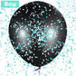 60pcs Black 36" Gender Reveal Balloon with Blue & Pink Confetti