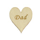 5000 Wooden Heart Embellishment Engraved Word Dad