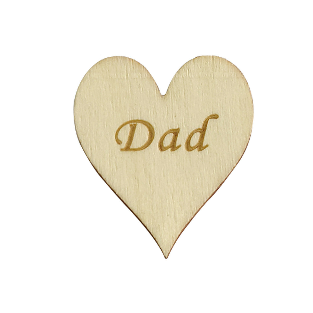 5000 Wooden Heart Embellishment Engraved Word Dad