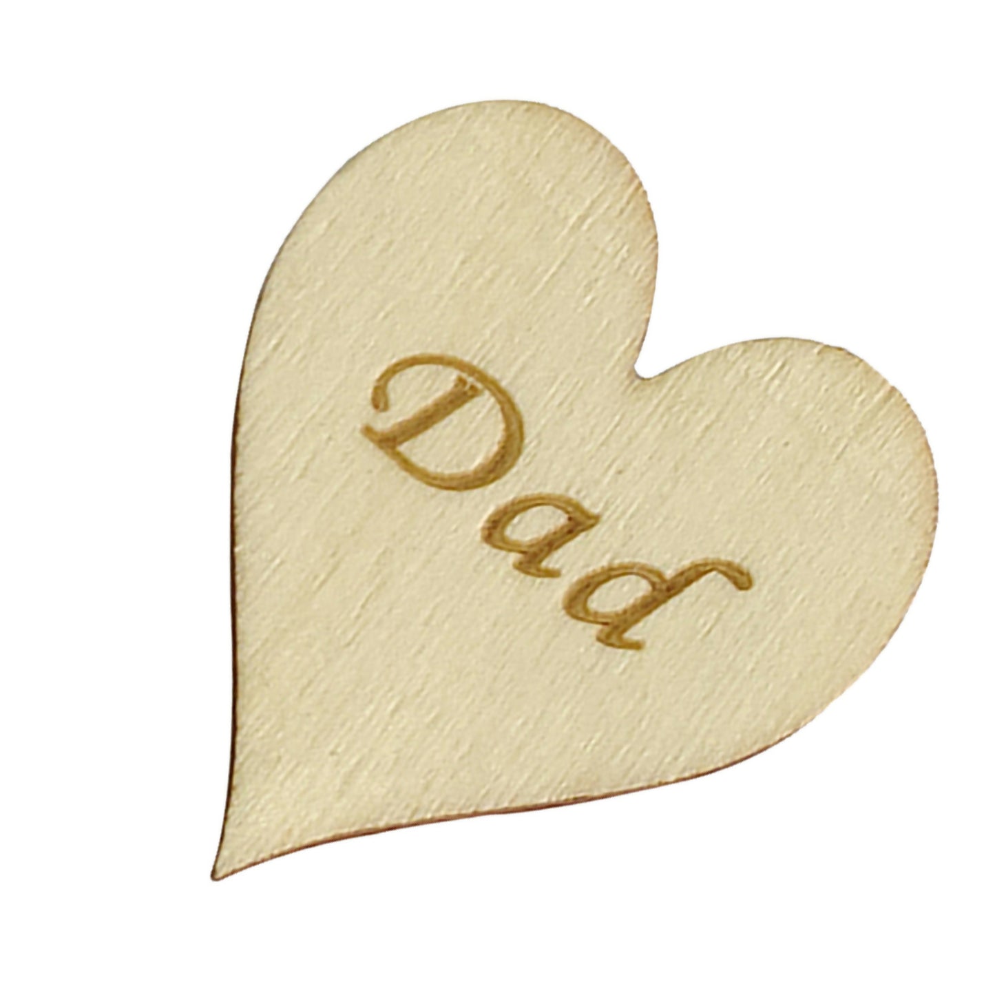 5000 Wooden Heart Embellishment Engraved Word Dad