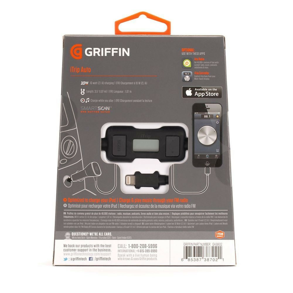 96 x Griffin iTrip Auto FM Transmitter With Lightning Connector Charger For iPhone iPad iPod (GA38632)