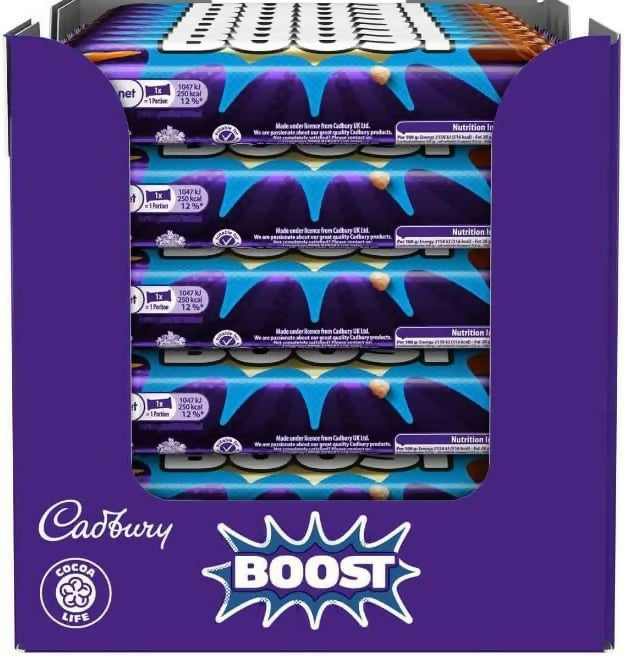 240 X 48.5g Cadbury Boost Bar Delicious Tasty And Twisty Treat Gift Hamper (5 Ful Boxes)