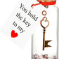 260 x Romantic I Love You Gifts for Her or Him Little Cute Gifts for Girlfriend Boyfriend Wife Husband Fiance - Anniversary Valentines Gifts with Love Message - Key in A Bottle, transparent