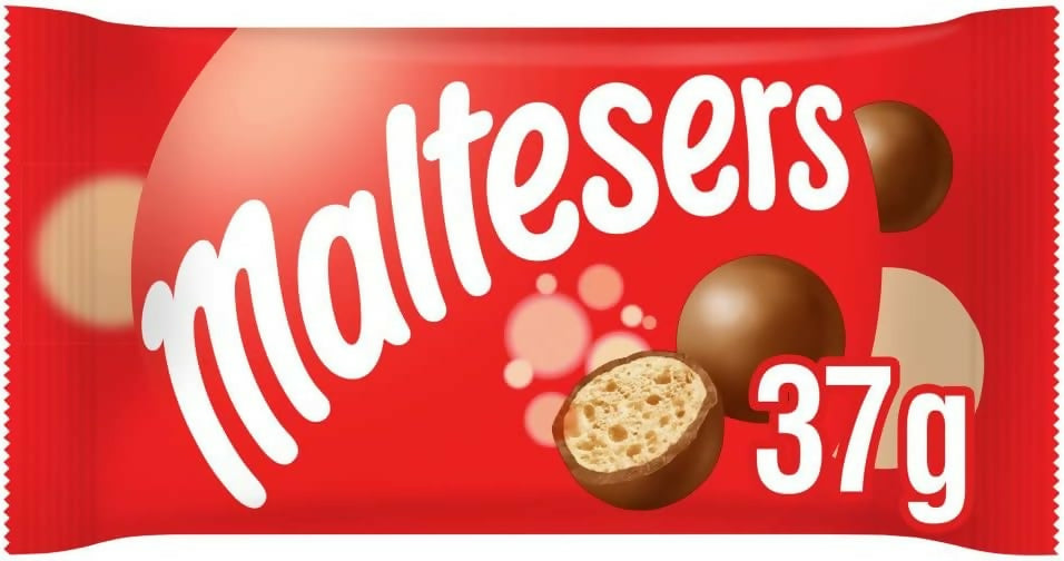 145 X 37g Maltesers Milk Chocolate | Full Box | Gift Box | Sharing Pack | 25 Bags x 37g, (5 Full boxes)