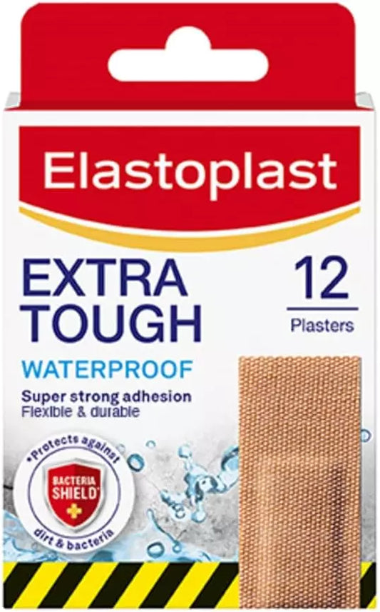 240 X Elastoplast Extra Tough Waterproof Fabric Plasters 12 Strips