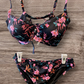 100pcs Shade & Shore Bikini Sets Black Floral Design READ DESCRIPTION FOR SIZE BREAKDOWN