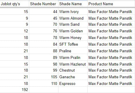 192 X Max Factor Foundation Faceinity Matte Panstick 12 DIFFERENT SHADES!