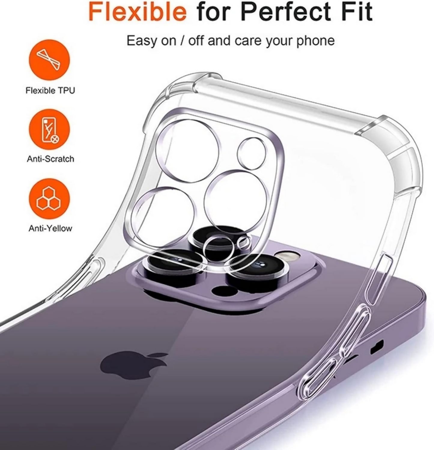 700pcs (500X iPhone 11 Pro + 200X iPhone 12 Pro) Premium Shockproof Silicone Bumper Clear Lens Protection Cases & Covers