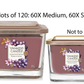 120 X Yankee Candle Grapevine & Saffron (60 Medium, 60 Small) RRP £2,099.4