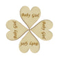 5000 Wooden Heart Embellishment Engraved Word Baby Girl