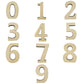 1350pcs Beige Wooden Numbers 8cm Mixed Joblot 0 to 9 Number Free Standing